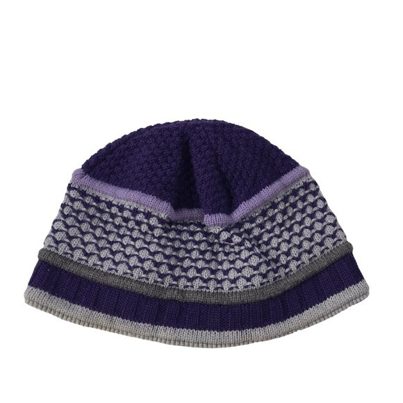 SmartWool purple / grey merino wool blend beanie - Picture 2 of 6